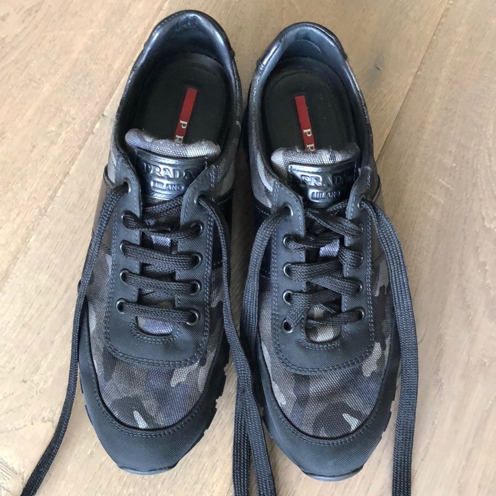 Prada camo print sneakers